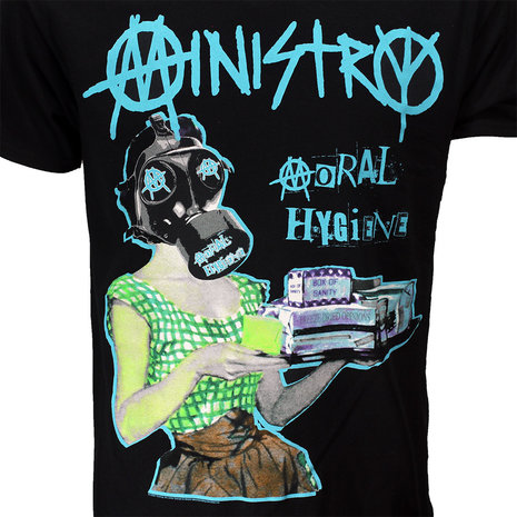 Band Merchandise Ministry Moral Hygiene Gasmask T-Shirt - Officiële Merchandise Band Merchandise Ministry Moral Hygiene Gasmask T-Shirt - Officiële Merchandise