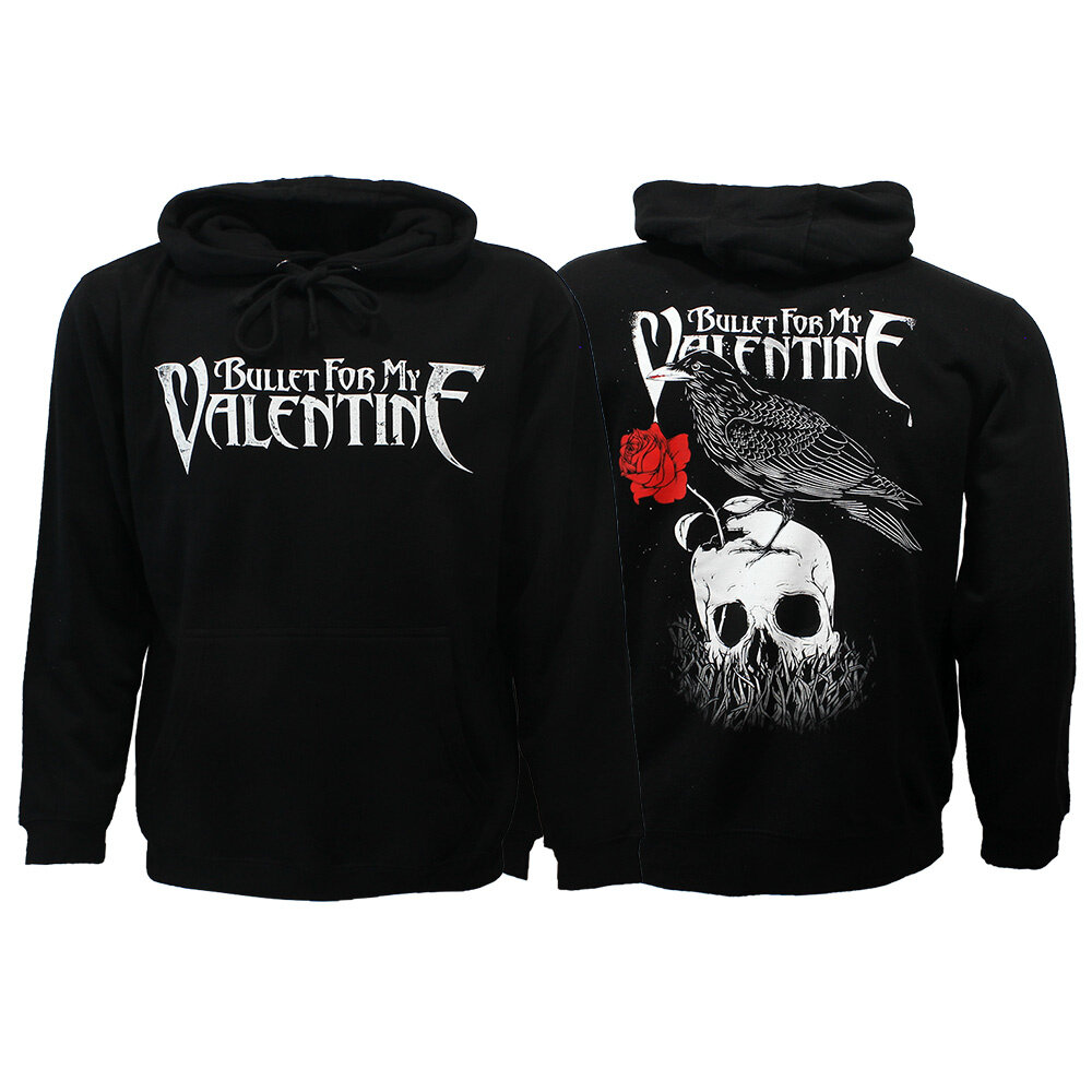 Band Merchandise Bullet For My Valentine Logo & Raven Hoodie Sweater - Officiële Merchandise Band Merchandise Bullet For My Valentine Logo & Raven Hoodie Sweater - Officiële Merchandise