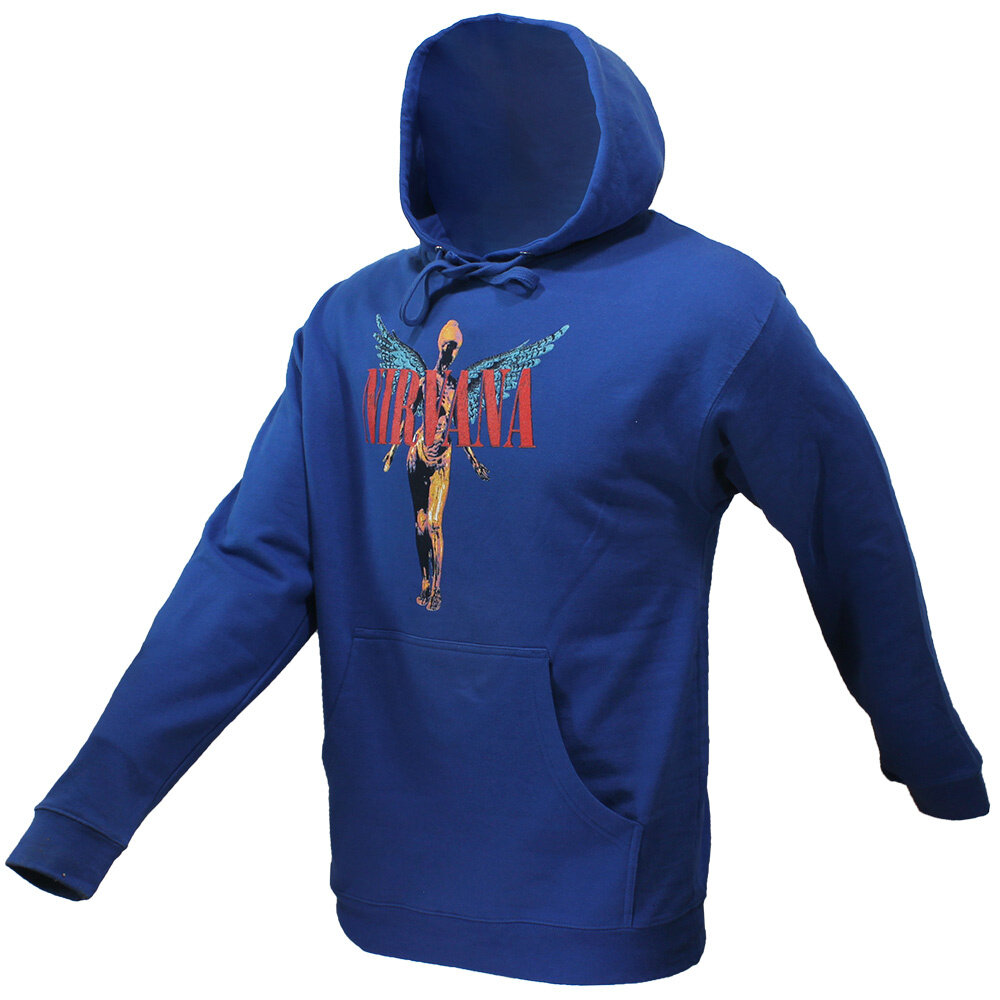 Nirvana Angelic Band Hoodie Sweater Blue - Official Merchandise