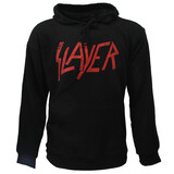 Band Merchandise Slayer Distorted Logo Band Hoodie Sweater