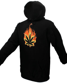 Popmerch Originals Brandend Wietblad Hoodie Trui Popmerch Originals Brandend Wietblad Hoodie Trui