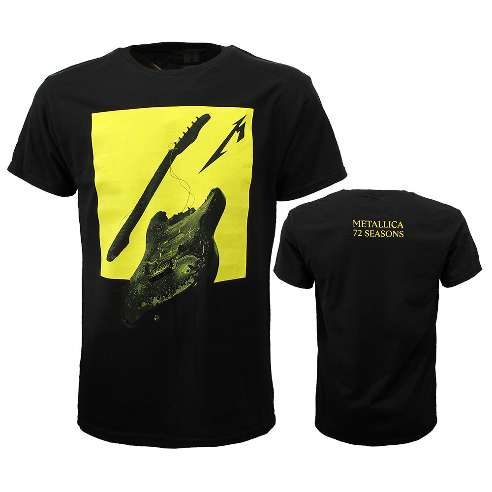 Band Merchandise Metallica 72 Season Broken Burnt Guitar T-Shirt - Official Merchandise Band Merchandise Metallica 72 Season Broken Burnt Guitar T-Shirt - Official Merchandise