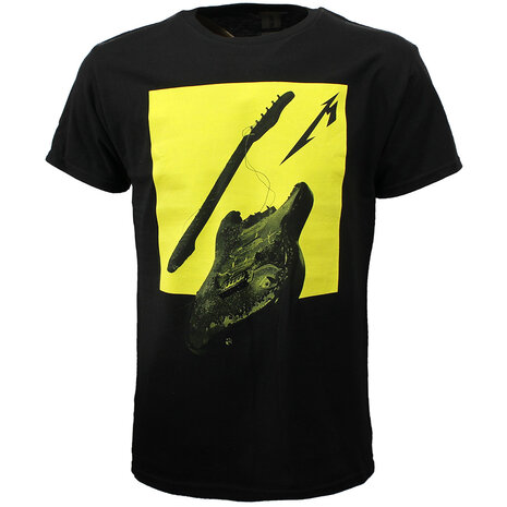 Band Merchandise Metallica 72 Season Broken Burnt Guitar T-Shirt - Official Merchandise Band Merchandise Metallica 72 Season Broken Burnt Guitar T-Shirt - Official Merchandise