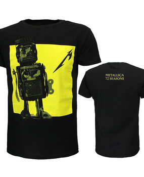 Band Merchandise Metallica 72 Seasons Burnt Robot T-Shirt Band Merchandise Metallica 72 Seasons Burnt Robot T-Shirt