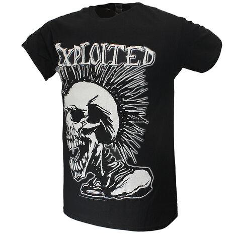 Band Merchandise The Exploited Mohican Skull T-Shirt - Officiële Merchandise Band Merchandise The Exploited Mohican Skull T-Shirt - Officiële Merchandise