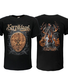 Band Merchandise Korpiklaani Schamanen-Trommel-T-Shirt Band Merchandise Korpiklaani Schamanen-Trommel-T-Shirt