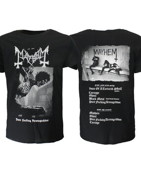 Band Merchandise Mayhem Pure Fucking Armageddon T-Shirt Band Merchandise Mayhem Pure Fucking Armageddon T-Shirt