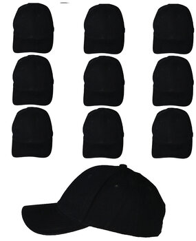 Basics Basic Plain Black Cap 10 pieces Basics Basic Plain Black Cap 10 pieces