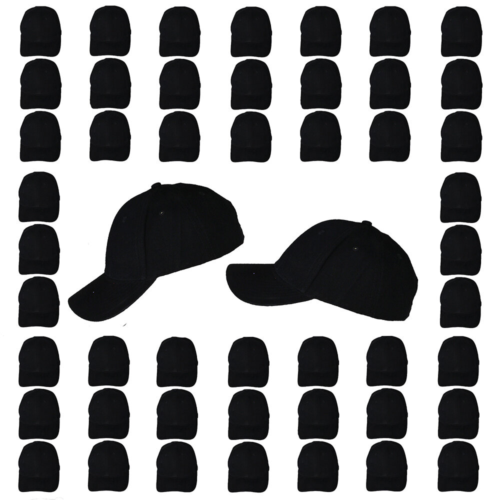 Basics Basic Plain Cap Black 50 pieces Basics Basic Plain Cap Black 50 pieces