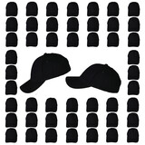 Basics Basic Plain  Cap Black 50 pieces Basics Basic Plain  Cap Black 50 pieces