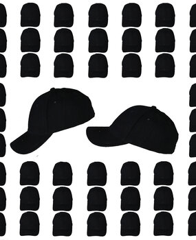 Basics Basic Plain  Cap Black 50 pieces Basics Basic Plain  Cap Black 50 pieces