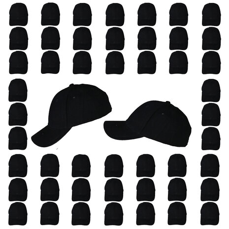 Basics Basic Plain Cap Black 50 pieces Basics Basic Plain Cap Black 50 pieces