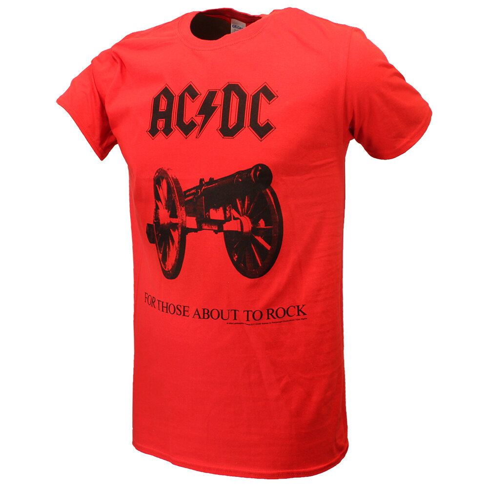 Band Merchandise ACDC For Those About To Rock Rood T-Shirt - Officiële Merchandise