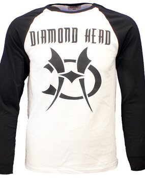 Band Merchandise Langarm-T-Shirt mit Diamond Head-Logo Band Merchandise Langarm-T-Shirt mit Diamond Head-Logo