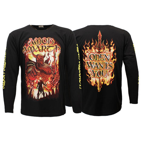 Band Merchandise Amon Amarth Oden Wants You Longsleeve T-Shirt - Officiële Merchandise Band Merchandise Amon Amarth Oden Wants You Longsleeve T-Shirt - Officiële Merchandise