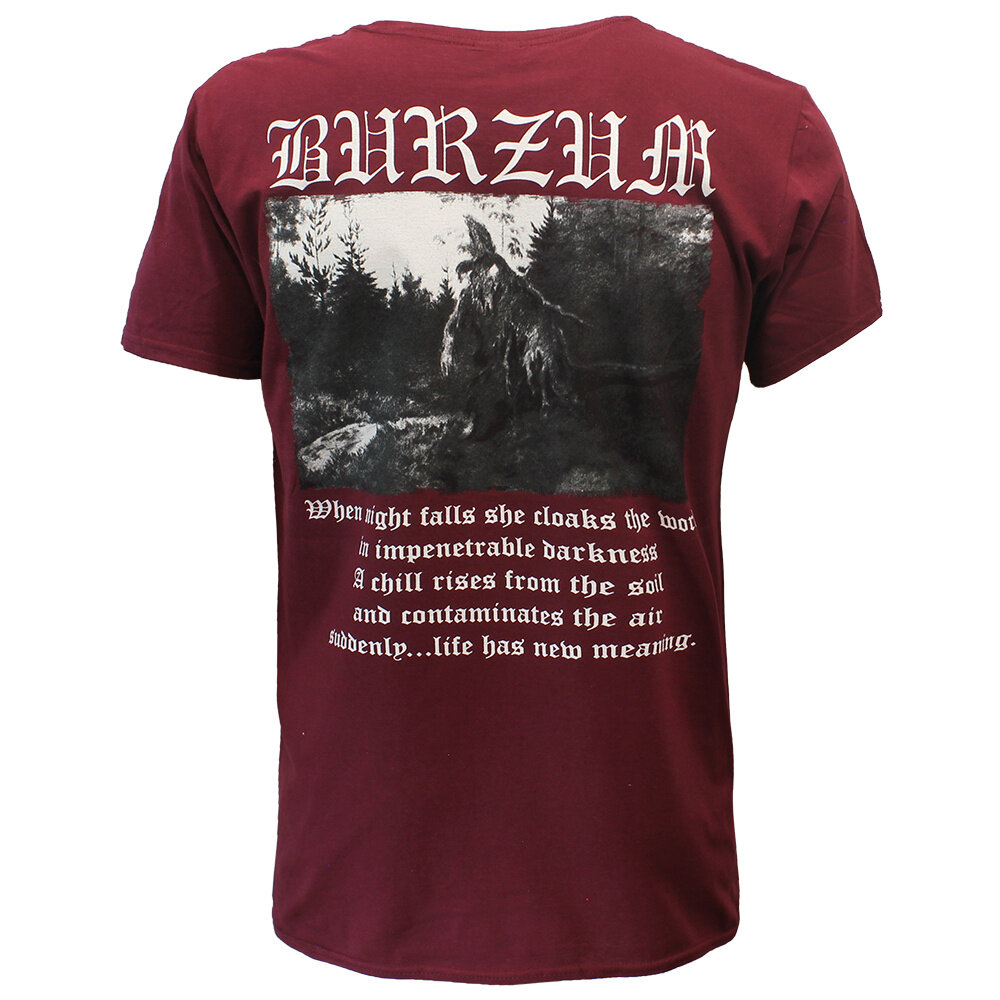 Band Merchandise Burzum Filosofem Burgundy Red T-Shirt - Officiële Merchandise Band Merchandise Burzum Filosofem Burgundy Red T-Shirt - Officiële Merchandise