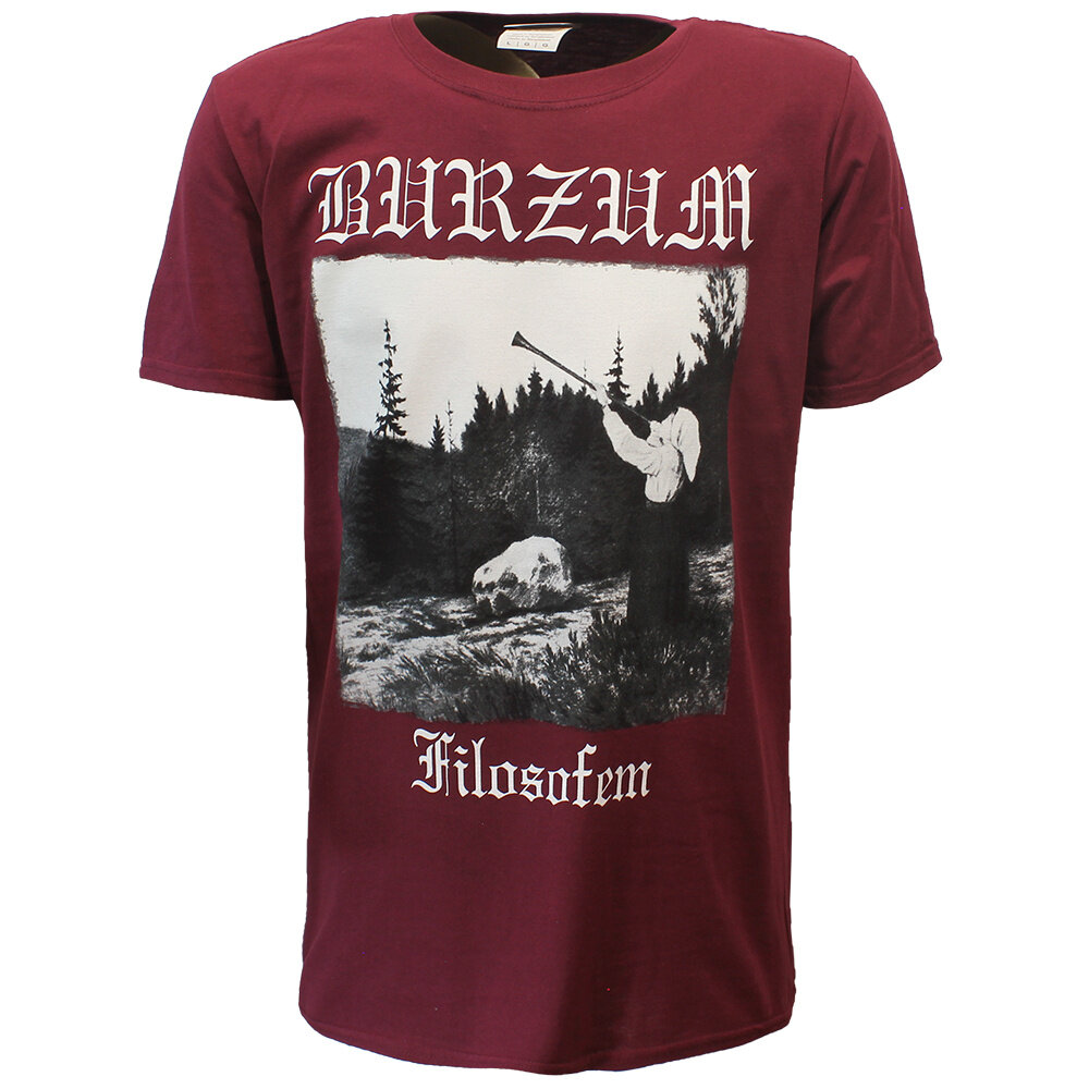 Band Merchandise Burzum Filosofem Burgundy Red T-Shirt - Officiële Merchandise Band Merchandise Burzum Filosofem Burgundy Red T-Shirt - Officiële Merchandise