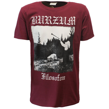 Band Merchandise Burzum Filosofem Burgundy Red T-Shirt - Officiële Merchandise Band Merchandise Burzum Filosofem Burgundy Red T-Shirt - Officiële Merchandise