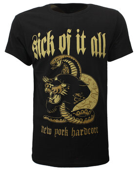 Band Merchandise Sick of It All New York Hardcore Panther T-Shirt Band Merchandise Sick of It All New York Hardcore Panther T-Shirt