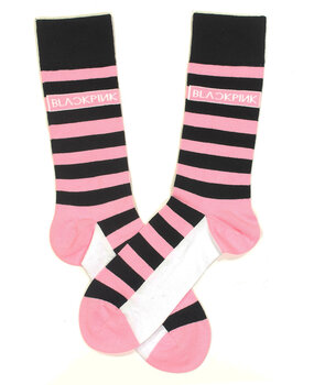 Band Merchandise Blackpink Socken Schwarz gestreift Band Merchandise Blackpink Socken Schwarz gestreift