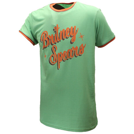 Band Merchandise Britney Spears Retro Ringer T-Shirt - Officiële Merchandise Band Merchandise Britney Spears Retro Ringer T-Shirt - Officiële Merchandise
