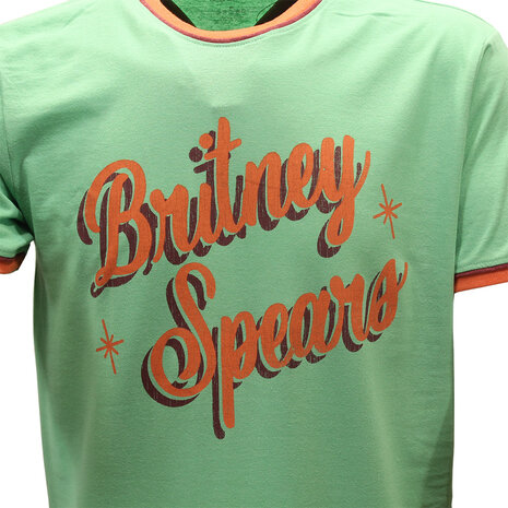 Band Merchandise Britney Spears Retro Ringer T-Shirt - Officiële Merchandise Band Merchandise Britney Spears Retro Ringer T-Shirt - Officiële Merchandise
