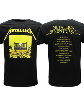 Band Merchandise Metallica 72 Seasons Burnt Crib T-Shirt Band Merchandise Metallica 72 Seasons Burnt Crib T-Shirt