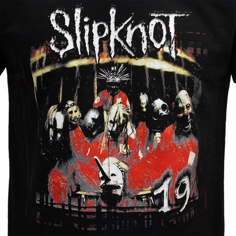 Band Merchandise Slipknot Debut Album 19YR Jubiläums-T-Shirt – offizielles Merchandise Band Merchandise Slipknot Debut Album 19YR Jubiläums-T-Shirt – offizielles Merchandise