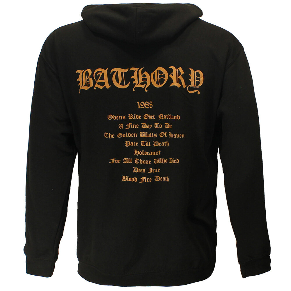 Band Merchandise Bathory Blood Fire Death Hoodie Sweater - Officiële Merchandise Band Merchandise Bathory Blood Fire Death Hoodie Sweater - Officiële Merchandise