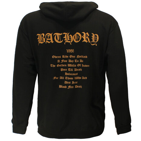 Band Merchandise Bathory Blood Fire Death Kapuzenpullover – offizielles Merchandise Band Merchandise Bathory Blood Fire Death Kapuzenpullover – offizielles Merchandise