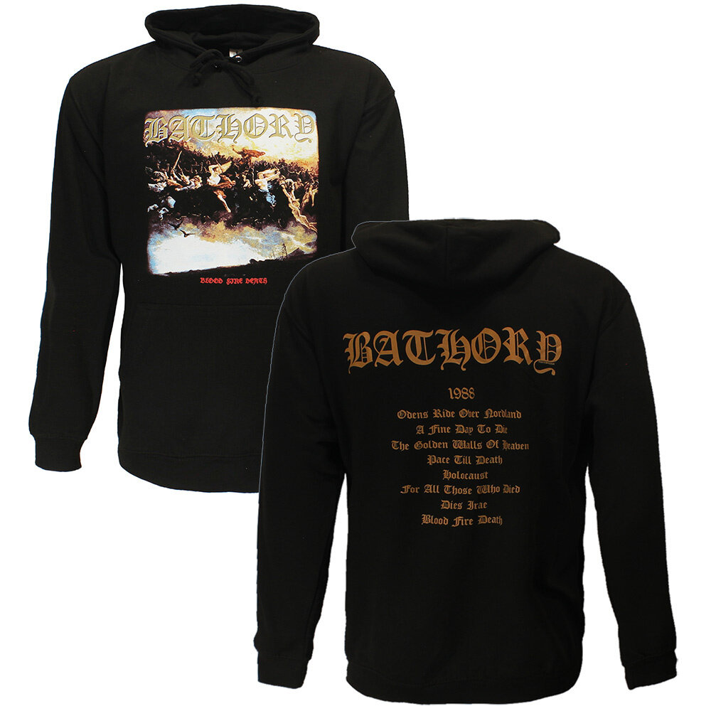 Band Merchandise Bathory Blood Fire Death Kapuzenpullover – offizielles Merchandise Band Merchandise Bathory Blood Fire Death Kapuzenpullover – offizielles Merchandise