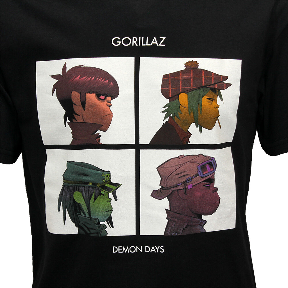 Band Merchandise Gorillaz Demon Days Album Cover T-Shirt - Officiële Merchandise Band Merchandise Gorillaz Demon Days Album Cover T-Shirt - Officiële Merchandise
