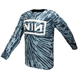 Band Merchandise Nine Inch Nails Logo Dip Dye Longsleeve T-Shirt Band Merchandise Nine Inch Nails Logo Dip Dye Longsleeve T-Shirt