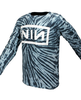 Band Merchandise Nine Inch Nails Logo Dip Dye Langarm-T-Shirt