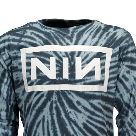 Band Merchandise Nine Inch Nails Logo Dip Dye Longsleeve T-Shirt - Official Merchandise
