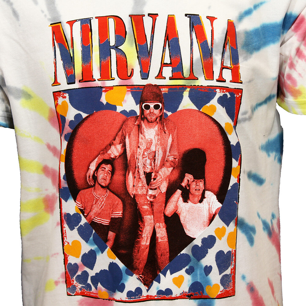 Band Merchandise Nirvana Heart Coloured Dip Dye T-Shirt – Offizielles Merchandise Band Merchandise Nirvana Heart Coloured Dip Dye T-Shirt – Offizielles Merchandise