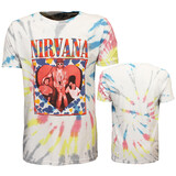 Band Merchandise Nirvana Heart Colored Dip Dye T-Shirt Band Merchandise Nirvana Heart Colored Dip Dye T-Shirt
