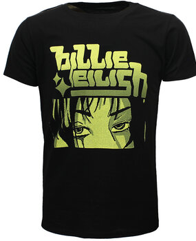 Band Merchandise Billie Eilish Anime Billie Logo T-Shirt Band Merchandise Billie Eilish Anime Billie Logo T-Shirt