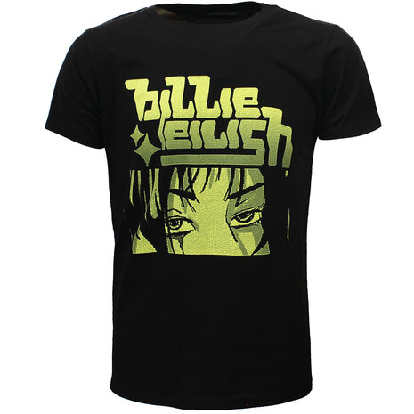 Band Merchandise Billie Eilish Anime Billie Logo T-Shirt - Officiële Merchandise Band Merchandise Billie Eilish Anime Billie Logo T-Shirt - Officiële Merchandise