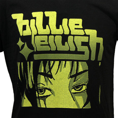 Band Merchandise Billie Eilish Anime Billie Logo T-Shirt - Officiële Merchandise Band Merchandise Billie Eilish Anime Billie Logo T-Shirt - Officiële Merchandise