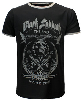 Band Merchandise Black Sabbath The End World Tour Ringer T-Shirt Band Merchandise Black Sabbath The End World Tour Ringer T-Shirt
