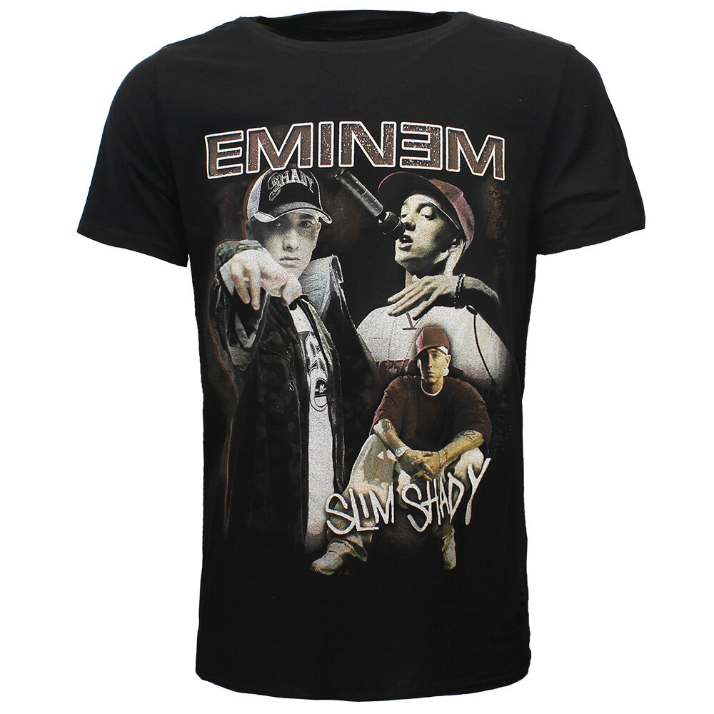 Band Merchandise Eminem Slim Shady Marshall Mathers Collage T-Shirt - Official Merchandise Band Merchandise Eminem Slim Shady Marshall Mathers Collage T-Shirt - Official Merchandise