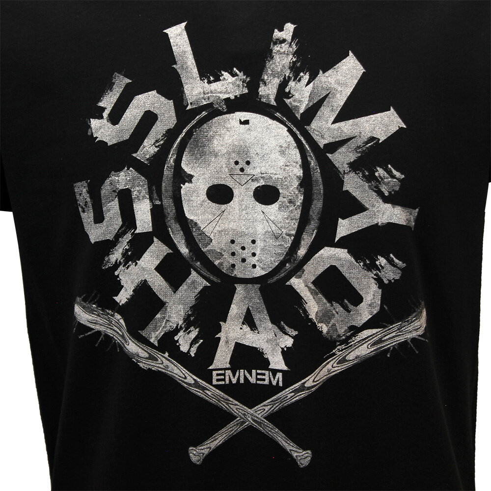 Band Merchandise Eminem Slim Shady Masked Spiked Baseball Bats T-Shirt - Official Merchandise Band Merchandise Eminem Slim Shady Masked Spiked Baseball Bats T-Shirt - Official Merchandise
