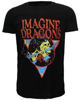 Band Merchandise Imagine Dragons Bones Flute Skeleton T-Shirt Band Merchandise Imagine Dragons Bones Flute Skeleton T-Shirt