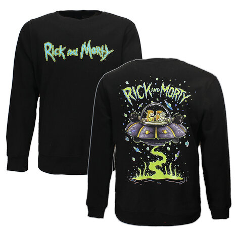 Rick and Morty Rick and Morty Spacecruiser Rundhalspullover – Offizielles Merchandise Rick and Morty Rick and Morty Spacecruiser Rundhalspullover – Offizielles Merchandise