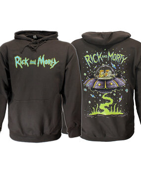 Rick and Morty Rick and Morty Pullover Spacecruiser Pullover Hoodie Dunkelgrau