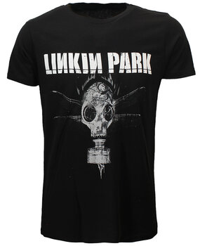 Band Merchandise Linkin Park Dragon Fly Gas Mask T-Shirt Schwarz Band Merchandise Linkin Park Dragon Fly Gas Mask T-Shirt Schwarz