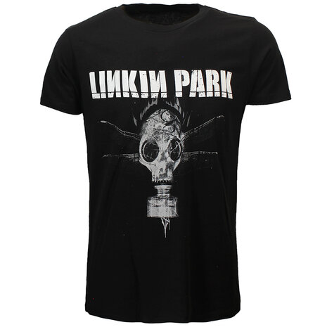 Band Merchandise Linkin Park Dragon Fly Gas Mask T-Shirt Schwarz – Offizielles Merchandise Band Merchandise Linkin Park Dragon Fly Gas Mask T-Shirt Schwarz – Offizielles Merchandise