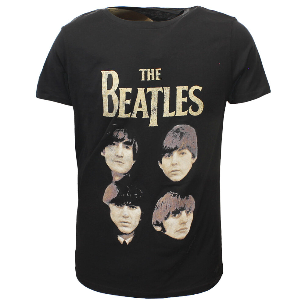 Band Merchandise The Beatles John Paul George Ringo Faces T-Shirt - Officiële Merchandise Band Merchandise The Beatles John Paul George Ringo Faces T-Shirt - Officiële Merchandise