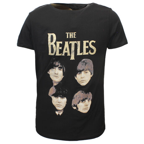 Band Merchandise The Beatles John Paul George Ringo Faces T-Shirt - Officiële Merchandise Band Merchandise The Beatles John Paul George Ringo Faces T-Shirt - Officiële Merchandise